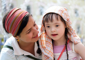 Happy family moments - Mother and child have fun