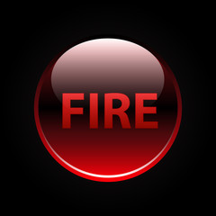 Red glossy fire button