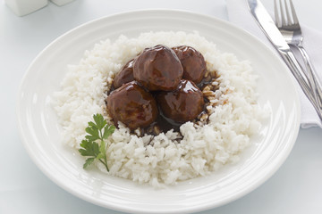 Meat Balls In Hoisin Sauce