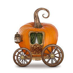 Naklejka premium Pumpkin carriage
