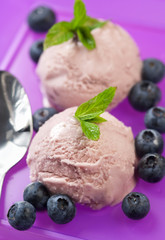 Gelato ai mirtilli - Blueberry ice cream