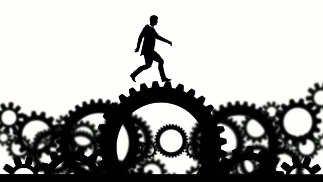 Ein Zahnrad im Business
