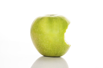 bitten green apple