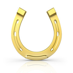 Single scratched golden horseshoe © Zelfit