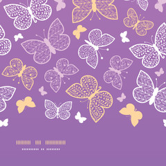Night butterflies vector horizontal seamless pattern background