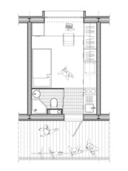 technical plan of a student's room