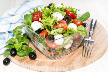 Bowl with fresh Tomato-Mozzarella Salad