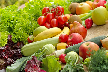 Fresh fruits and vegetables