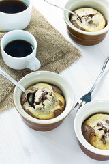 Homemade chocolate cake with cream cheese