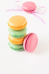 Set of colorful macaroons