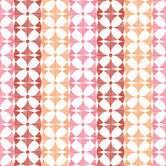 Vector geometric red ikat stripes seamless pattern background