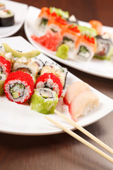 sushi on the plate