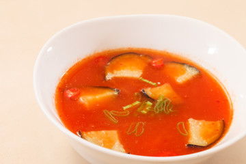 tomato soup with vegetables