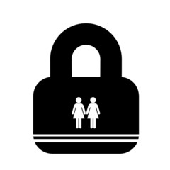 Couple de femmes dans un cadenas