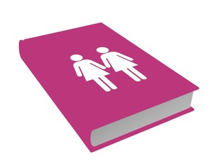 Couple de femmes dans un livre