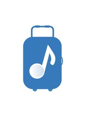 Note de musique dans une valise