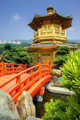 Fototapeta premium Golden Pavilion in Hong Kong
