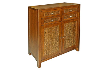 Wooden cabinet isolated