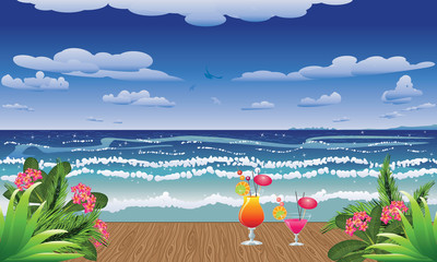 Cocktails on jetty © AnnaPa