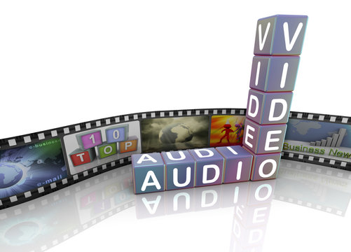 Audio video and film reel