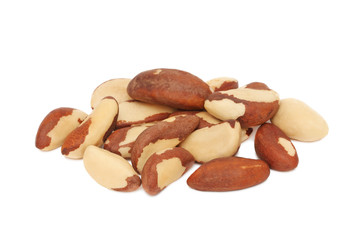 Pile of brazil nuts (isolated)