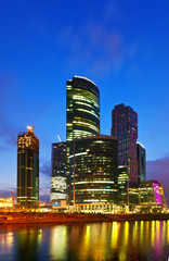 Fototapeta na wymiar skyscrapers of Moscow city