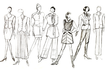 layouts of female clothes