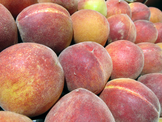 Cassetta di pesche macro