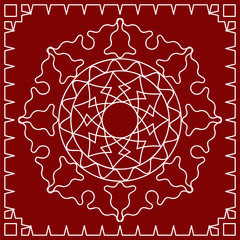 Tribal Folk Motif Design wall painting