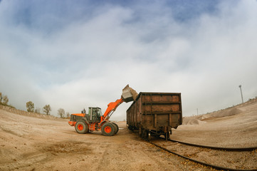heavy building bulldozer quarry,car
