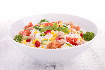 bowl of rice salad