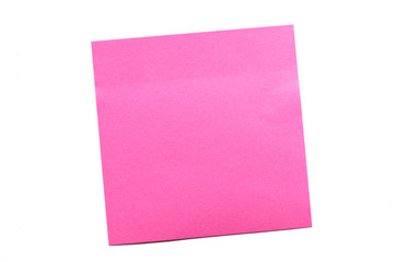 Blank Pink Sticky Note