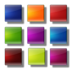 Web buttons- glossy square #24