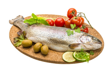 Fresh raw rainbow trout