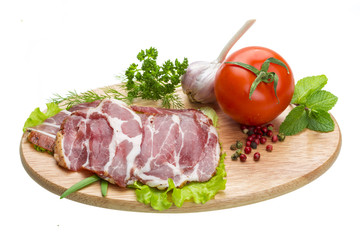 Bacon with vegetables