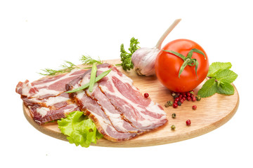 Bacon with vegetables