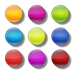 Web Buttons glossy- round #20