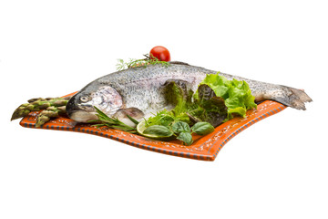 Fresh raw rainbow trout