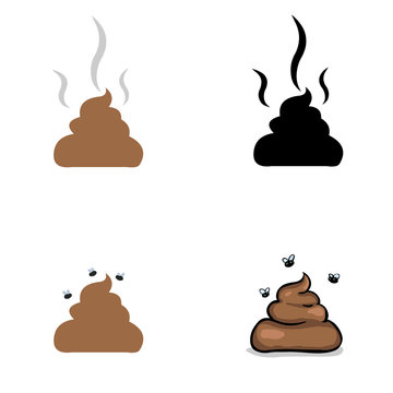 vector set of shit: icon and illustration