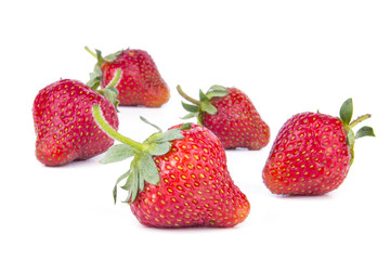 isolated strawberries