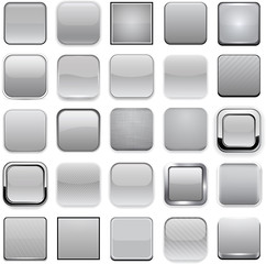 Square grey app icons.