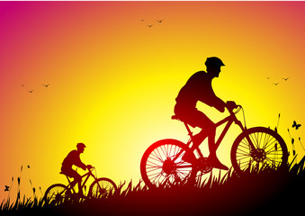 Obraz premium Mountain bike and nature