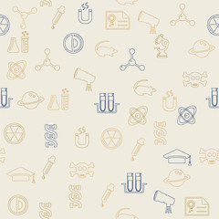 Science seamless pattern