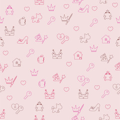 Princess seamless pattern