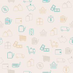 Shopping seamless pattern