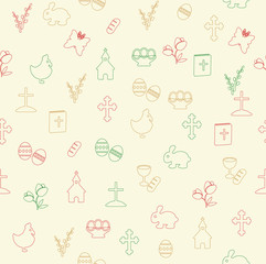 Easter seamless pattern