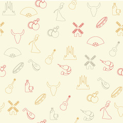 Spain seamless pattern