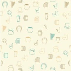 St. Patrick's day seamless pattern