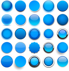 Round blue icons.