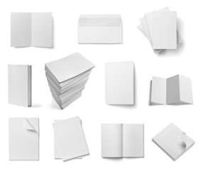 leaflet notebook textbook envelope blank paper template book